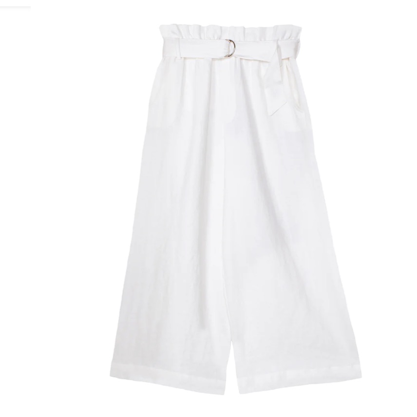 Mikoh Laguna Belted Pant In Bone Linen Nwt Size M / Mikoh Size 2